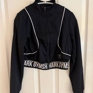 Gymshark Black and White Zip-Up Jacket